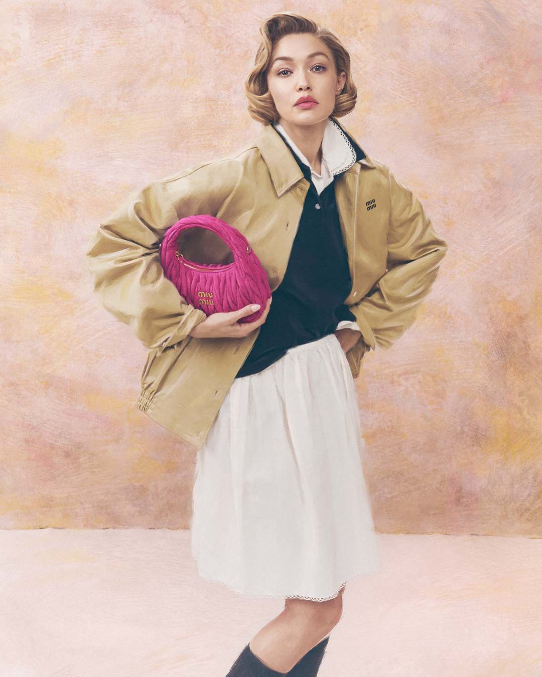 Derni&egrave;re campagne Miu Miu avec Gigi Haddid3