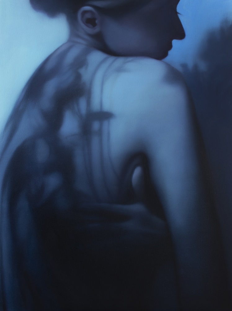 Patricia Heel La source de l'ombre 2024 Toile &agrave; l'huile 80 X 60 Cm Small