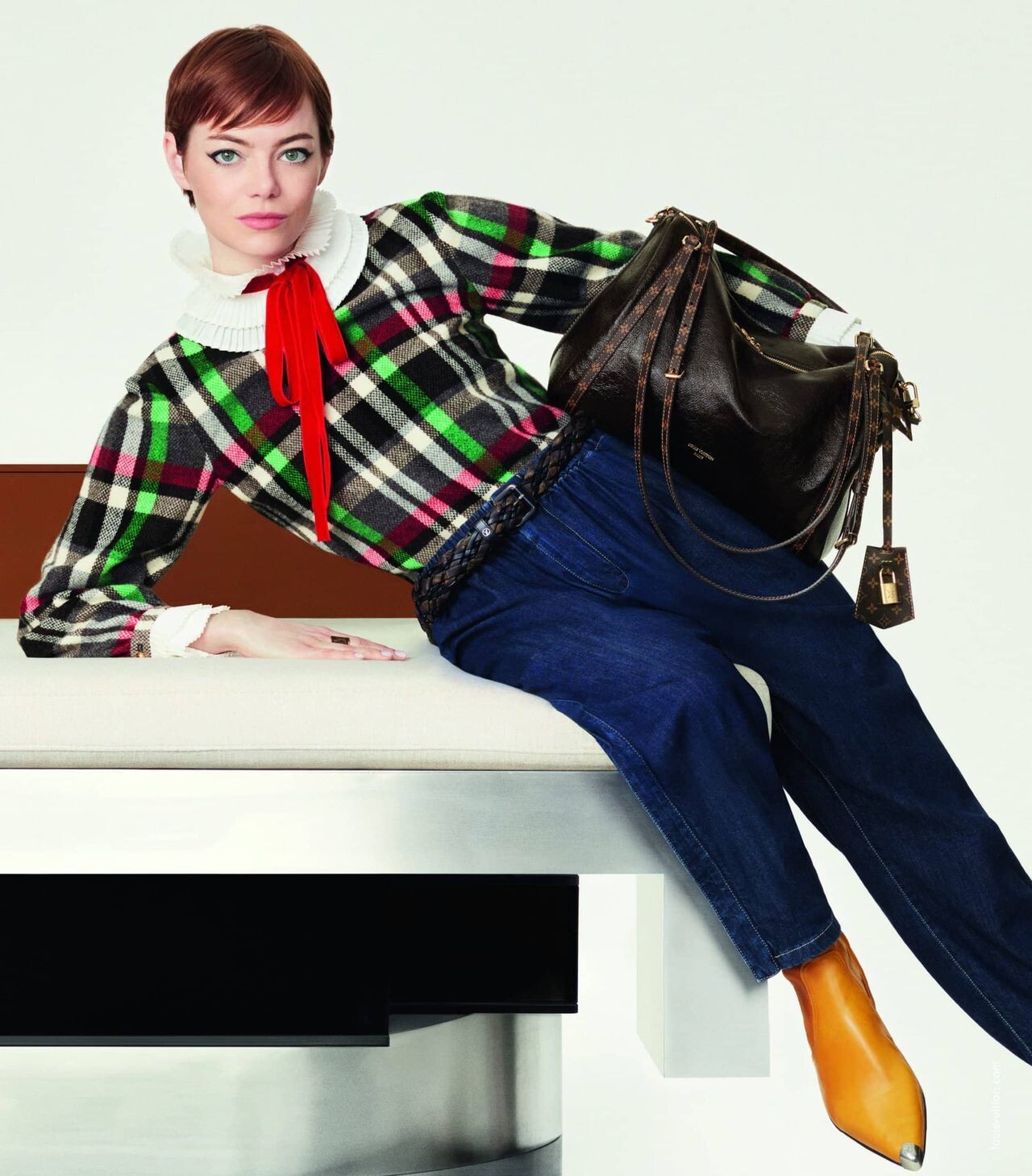 Emma Stone dans une session Louis Vuitton