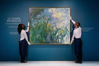 Iris de Claude Monet. vente aux enchères de la collection de Jeanne Schlumberger à Paris