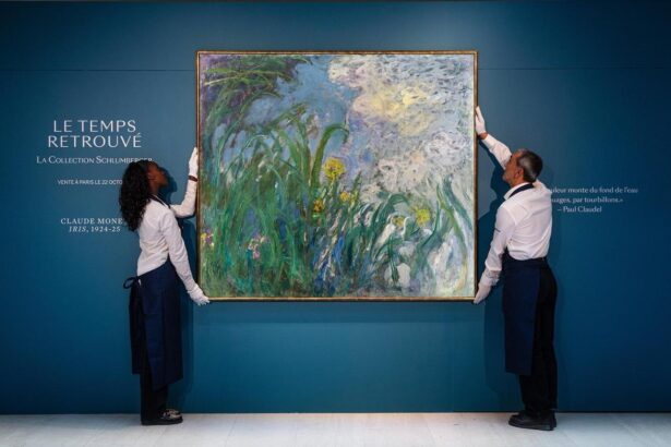 Iris de Claude Monet. vente aux enchères de la collection de Jeanne Schlumberger à Paris